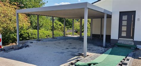 Doppelcarport Schuppen Metall L Form nach Maß als Bausatz