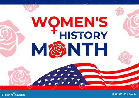 Women`s History Month Is Celebrated In March Text On The Background Of