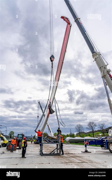 Preparation For The Transport Of A Meter Long Blade A Wind Turbine