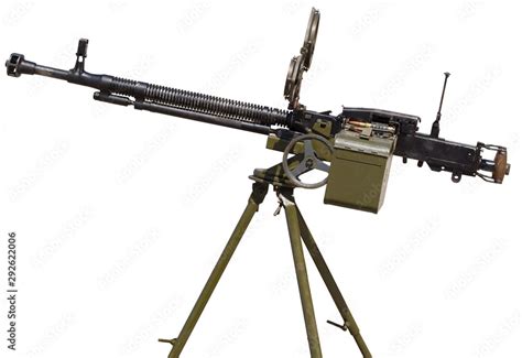 Anti-Aircraft large-caliber machine gun caliber 12.7 mm Stock Photo ...