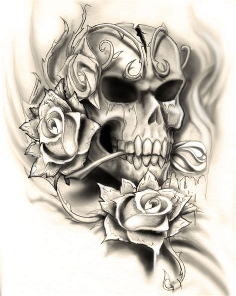 Rose Skull Skull Rose Tattoos Skull Tattoo Skull Tattoo Design