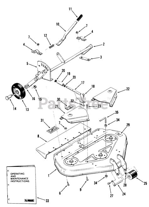 Toro 05 32MS01 Toro 32 Side Discharge Mower Deck 1980 REAR