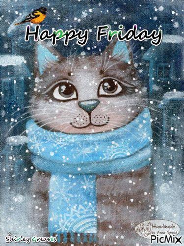 Cat Winter Friday  Happy Friday Friday Quotes Friday S Animated Friday Quotes Friday 