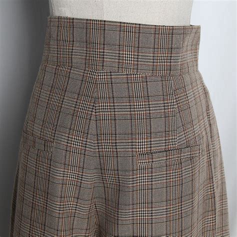 TWOTWINSTYLE, клетчатые шаровары для женщин, высокая талия, длина по ...