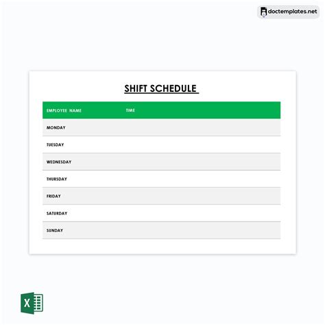 Free Employee Work Schedule Templates Word Excel