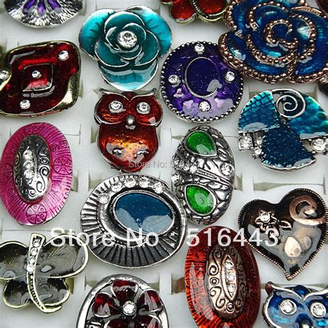 New Arrival Pcs Czech Rhinestones Mix Color Glaze Fashion Rings