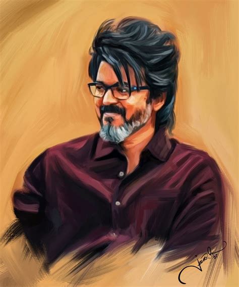 Leo Thalapathy Vijay Painting Leofilm Thalapathy