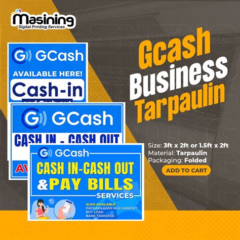 Business Tarpaulin Gcash 3ft X 2ft 1 5ft X 2ft Shopee Philippines