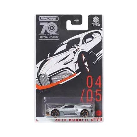 Matchbox 70 Años Edición Especial 2018 Bugatti Divo Envío gratis