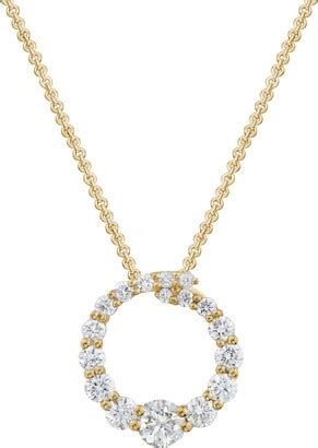 Diamond Select Cuts K Ct Tw Diamond Circle Necklace Shopstyle