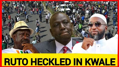 Total Embarrassment Ruto HECKLED In Mombasa By Angry Residents Over