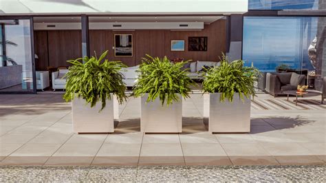 Stainless Steel Luxury Outdoor Planters Kubik Fesfoc