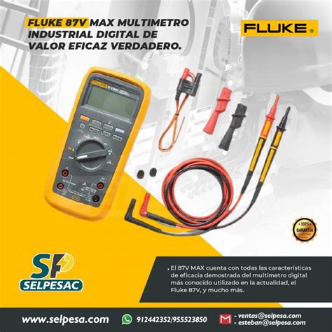 FLUKE FLUKE 87V MAX MULTIMETRO INDUSTRIAL DIGITAL DE VALOR EFICAZ