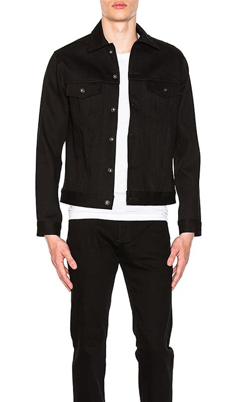 Naked Famous Denim Denim Jacket Solid Black Selvedge In Black REVOLVE