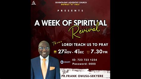 A WEEK OF SPIRITUAL REVIVAL SABBATH WORSHIP YouTube