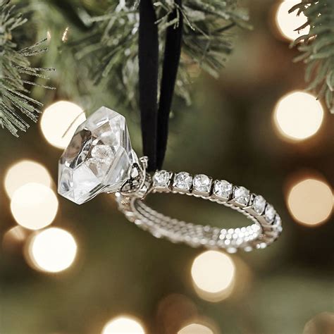 Diamond Ring Ornament Christmas Diamonds Christmas Entertaining