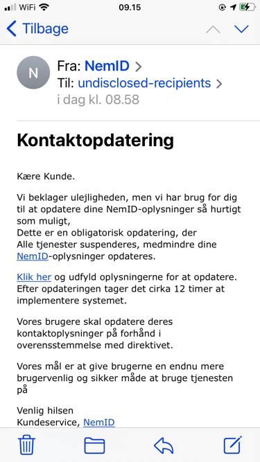 Kontaktopdatering Kommer Ikke Fra NemID