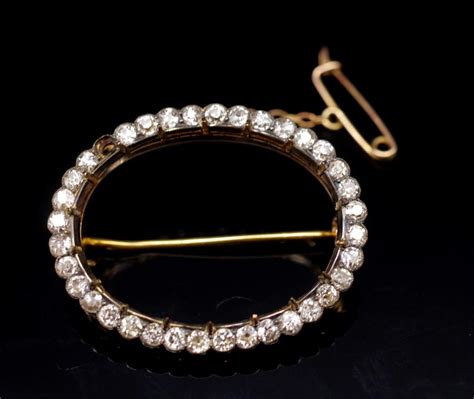 Antique Diamond Set Yellow Gold Brooch Barsby Auctions Find Lots Online