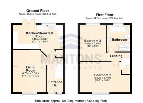 2 Bed Terraced House For Sale In Stuart Road Barton Le Clay