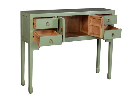 Console Chinoise Verte Cendré Orientique Collection L100xP26xH80cm