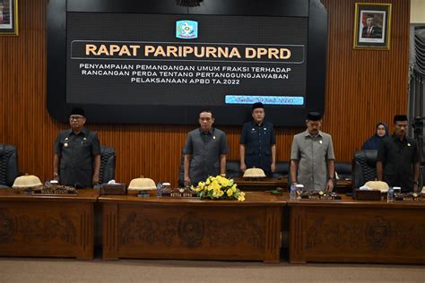 Disetujui Semua Fraksi Ranperda Pertanggungjawaban Apbd Kab Soppeng T