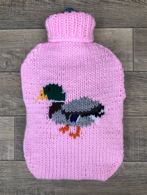 Duck Hot Water Bottle Cover Knitting Pattern For A Standard Etsy