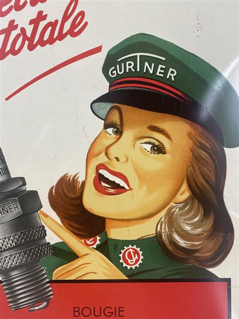 Panneau Publicitaire Pin Up Gurtner Bougies En Etain France S En