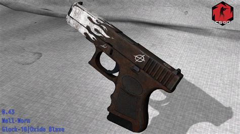 Glock 18 Oxide Blaze Skin Wear Preview YouTube