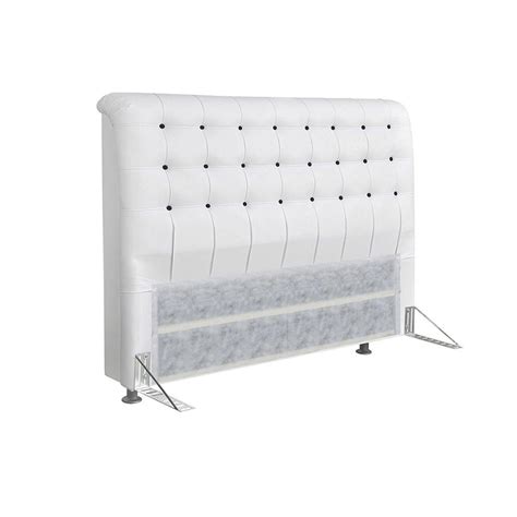 Cabeceira De Cama Box Queen Simbal Dama Queen Branco No Shoptime