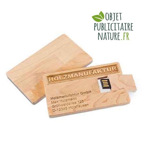 Cl Usb Personnalis E En Bois Forme Carte Visite Carte Visite Usb