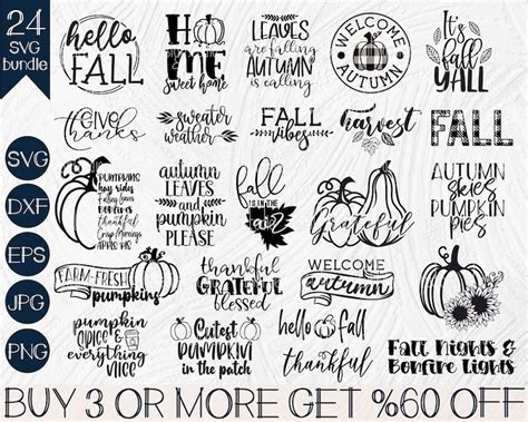 Fall SVG Bundle Fall Shirt SVG Pumpkin SVG Thanksgiving - Etsy