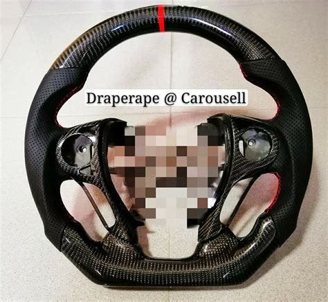 Real Carbon Fiber Steering Wheel For All Hondas Civic Fc Fd R Fd