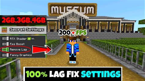 How To Reduce Lag In Minecraft Pe Mcpe Lag Fix Settings Youtube