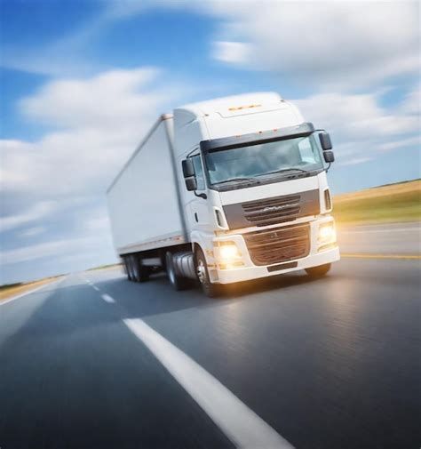 Premium Photo Cargo Truck On Highway Road With Container