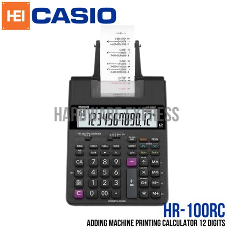 Casio HR 100RC Adding Machine Printing Calculator 12 Digits Lazada PH