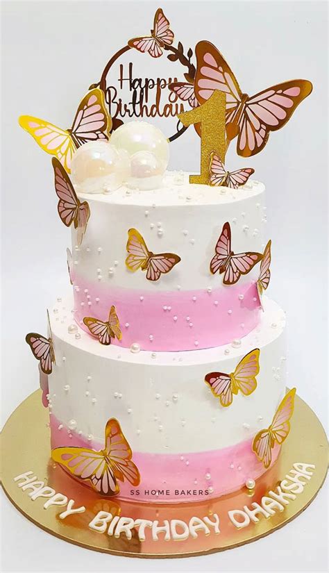 50 Layers Of Happiness Birthday Cakes That Delight First Birthday Butterfly Theme Cake