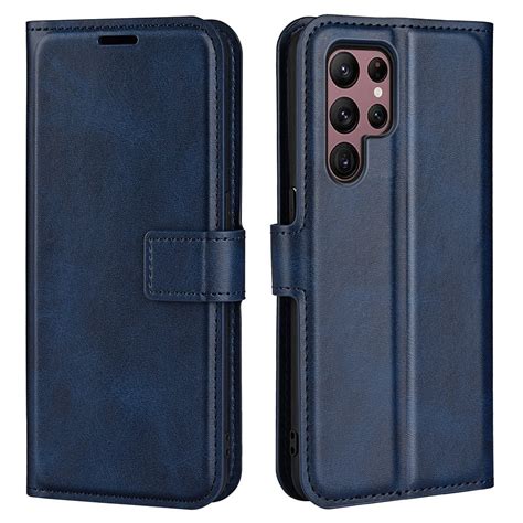 Lunso Samsung Galaxy S Ultra Cover Bookcase Hoes Blauw