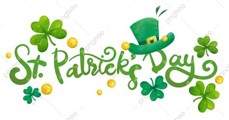 St Patrick Hat Png Picture Green St Patricks Day Hat Gold Coin Clover