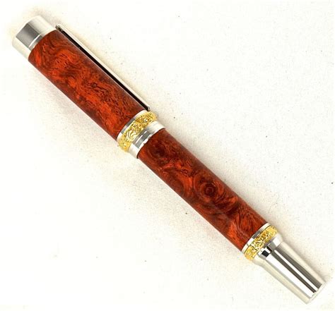 Handcrafted Wooden Pen Fountain Pen Handcrafted Amboyna Burl Etsy