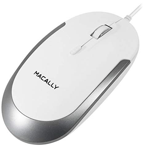 Mace Group Inc Macally Peripherals Macally Silent Usb Mouse Wired For Apple Mac Or Windows Pc