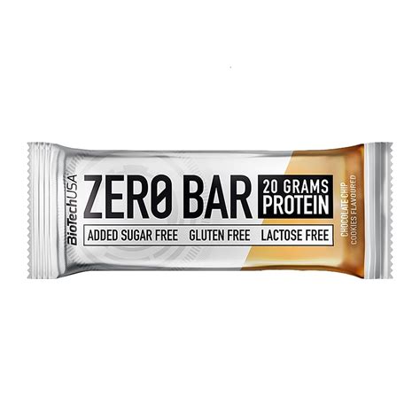 BioTechUsa Zero Bar 50 Gr Chocolate Chip Cookies Right Nutrition