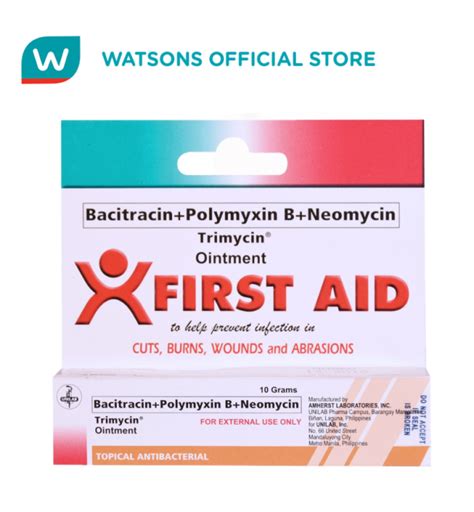 Trimycin Bacitracin Polymyxin B Neomycin Ointment 5g Lazada Ph