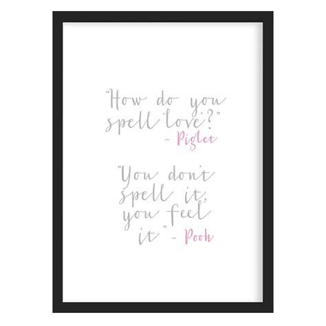 Winnie the Pooh Art Print Piglet and Pooh Art Quote Print | Etsy