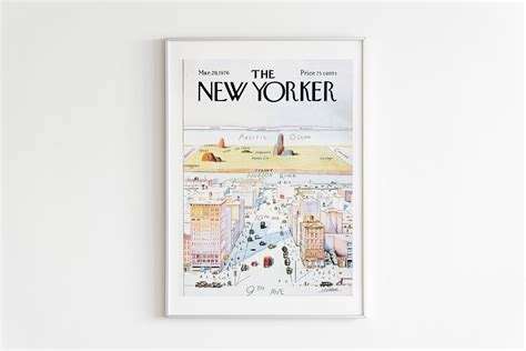 Set of 2 Vintage New Yorker Illustration Prints NYC, A3, A4, Postcard ...