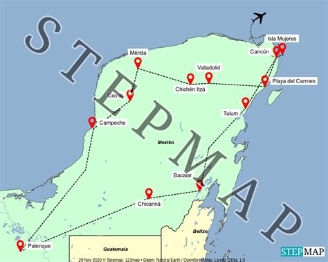 Stepmap Mexiko Landkarte F R Mittelamerika