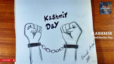 Kashmir Day Drawing Kashmir Solidarity Day Poster Pencil Drawing