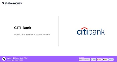 CITI Bank Zero Balance Account Open Online 2024