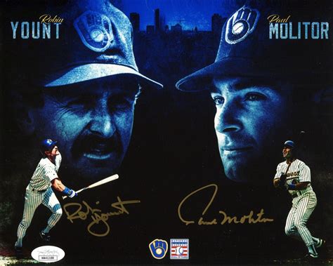 Robin Yount Paul Molitor Signed Auto Autographed Brewers 8x10 Photo JSA