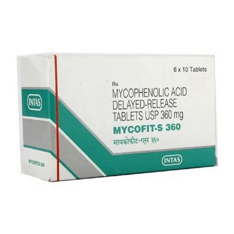 Mycophenolic Acid Mycofit S Mg Tablets Intas Pharmaceuticals