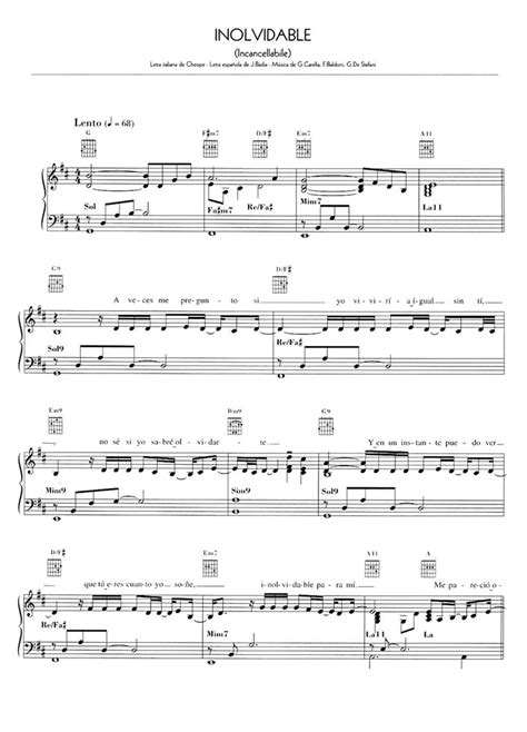 Laura Pausini INCANCELLABILE Piano Sheet Music Easy Sheet Music